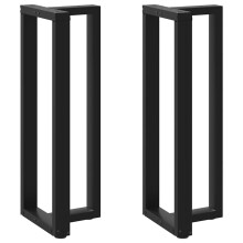 Berkfield Bar Table Legs T-Shaped†2 pcs Black 40x35x(110-111) cm Steel