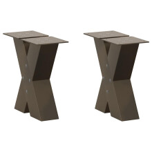 Berkfield Coffee Table Legs X-Shaped 2 pcs Natural Steel 40x(30-31) cm Steel