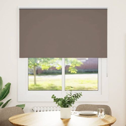 Berkfield Roller Blind Blackout Coffee 135x150 cm Fabric Width 131.6 cm Polyester
