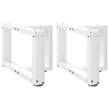 Berkfield Coffee Table Legs T-Shaped†2 pcs White 50x25x(30-31) cm Steel