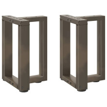 Berkfield Coffee Table Legs T-Shaped†2 pcs Black 38x25x(42-43) cm Steel