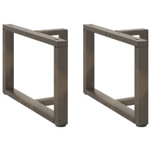 Berkfield Coffee Table Legs T-Shaped†2 pcs Black 70x25x(42-43) cm Steel