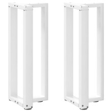 Berkfield Console Table Legs T-Shaped†2 pcs White 25x28x(72-73) cm Steel