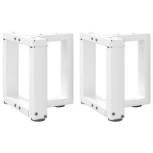 Berkfield Coffee Table Legs T-Shaped†2 pcs White 30x25x(30-31) cm Steel