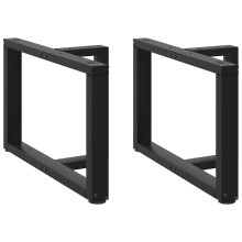 Berkfield Coffee Table Legs T-Shaped†2 pcs Black 70x25x(42-43) cm Steel