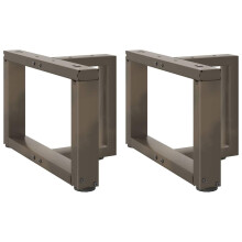 Berkfield Coffee Table Legs T-Shaped†2 pcs Black 40x25x(30-31) cm Steel