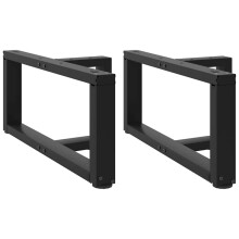Berkfield Coffee Table Legs T-Shaped†2 pcs Black 60x25x(30-31) cm Steel