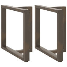 Berkfield Dining Table Legs T-Shaped†2 pcs Black 70x35x(72-73) cm Steel