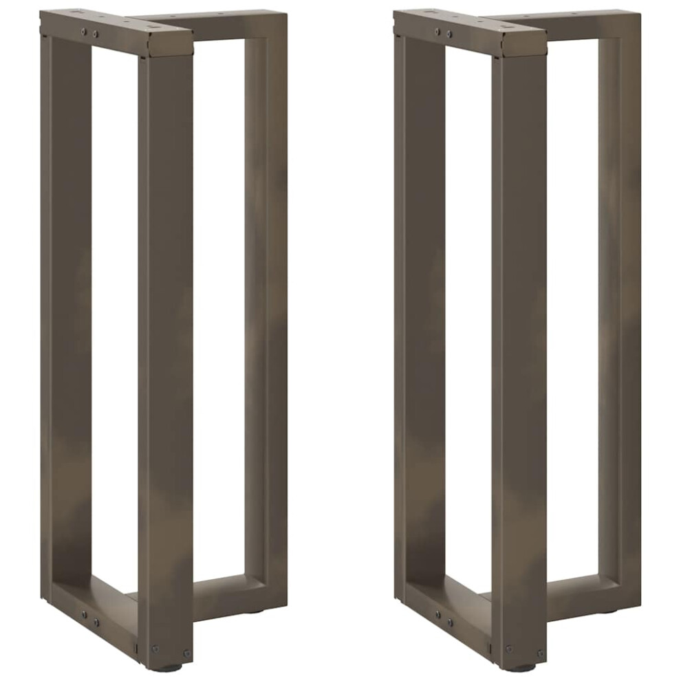 Berkfield Bar Table Legs T-Shapedâ 2 Pcs Black 50X35x(100-101) Cm Steel 7096237250120