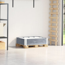 Berkfield Pallet Collar Grey 80x60 cm Solid Wood Pine