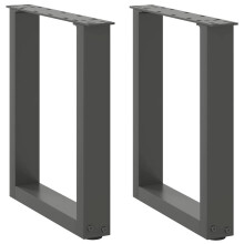 Berkfield Coffee Table Legs U-Shaped 2 pcs Anthracite 28x(42-43) cm Steel