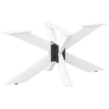 Berkfield Coffee Table Leg Spider Shape White 98x58x(42-43) cm Steel
