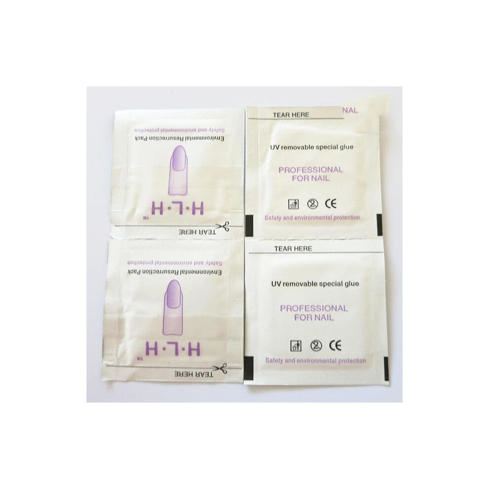 50pcs Soak Off Nail Remover Pads for Acrylic and Gel Polish Removal Wraps, Fast ReadytoUse