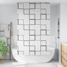 Berkfield Shower Roller Blind 140x240 cm Fabric Width 136 cm