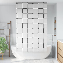 Berkfield Shower Roller Blind 130x240 cm Fabric Width 126 cm