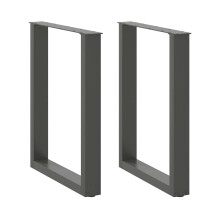 Berkfield Dining Table Legs U-Shaped 2 pcs Anthracite 70x(72-73) cm Steel