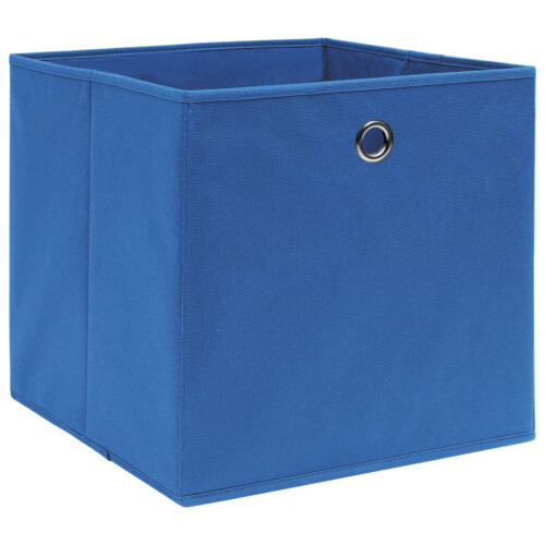 Berkfield Storage Boxes 10 pcs Blue 32x32x32 cm Fabric 1