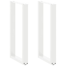 Berkfield Bar Table Legs U-Shaped 2 pcs White 50x(90-91) cm Steel