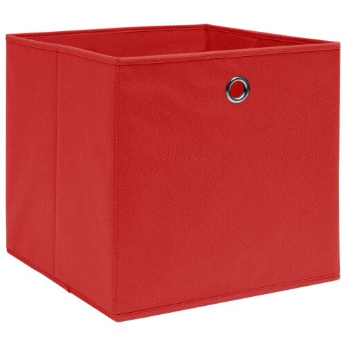 Berkfield Storage Boxes 10 pcs Red 32x32x32 cm Fabric 1