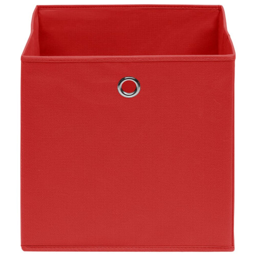 Berkfield Storage Boxes 10 pcs Red 32x32x32 cm Fabric 2