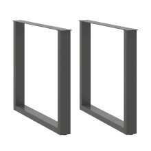 Berkfield Dining Table Legs U-Shaped 2 pcs Anthracite 90x(72-73) cm Steel