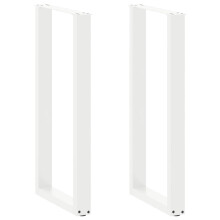 Berkfield Bar Table Legs U-Shaped 2 pcs White 50x(100-101) cm Steel