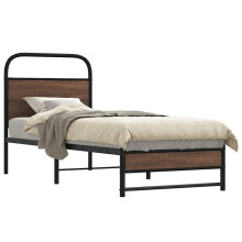 Berkfield Bed Frame without Mattress 80x200 cm Brown Oak Engineered Wood