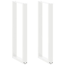 Berkfield Bar Table Legs U-Shaped 2 pcs White 50x(110-111) cm Steel