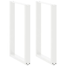 Berkfield Bar Table Legs U-Shaped 2 pcs White 60x(90-91) cm Steel