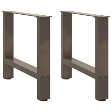 Berkfield Coffee Table Legs Natural Steel 2 pcs 60x(42-43) cm Steel