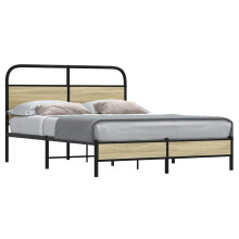 Berkfield Bed Frame without Mattress 140x200 cm Sonoma Oak Engineered Wood