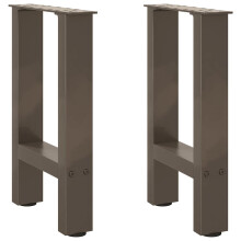 Berkfield Coffee Table Legs Natural Steel 2 pcs 28x(42-43) cm Steel