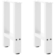 Berkfield Coffee Table Legs White 2 pcs 28x(42-43) cm Steel