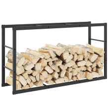 Berkfield Firewood Rack Black 110x30x61 cm Steel