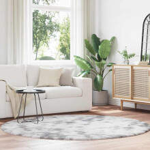 Berkfield Shaggy Rug High Pile NAVARRA Silver Grey 200x200 cm Polyester