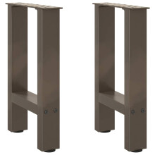 Berkfield Coffee Table Legs Natural Steel 2 pcs 38x(42-43) cm Steel