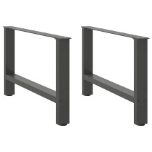 Berkfield Coffee Table Legs Anthracite 2 pcs 70x(42-43) cm Steel