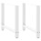 Berkfield Dining Table Legs White 2 pcs 80x(72-73) cm Steel 1