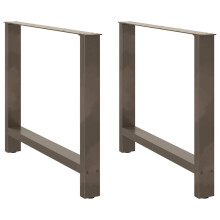 Berkfield Dining Table Legs Natural Steel 2 pcs 100x(72-73) cm Steel