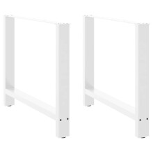 Berkfield Dining Table Legs White 2 pcs 100x(72-73) cm Steel