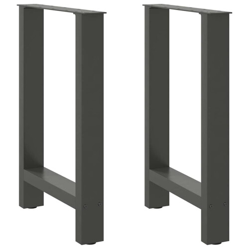 Berkfield Dining Table Legs Anthracite 2 pcs 60x(72-73) cm Steel