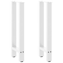 Berkfield Console Table Legs White 2 pcs 28x(72-73) cm Steel