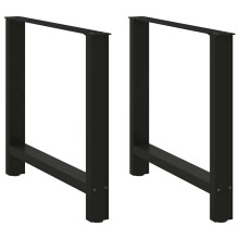 Berkfield Dining Table Legs Black 2 pcs 80x(72-73) cm Steel