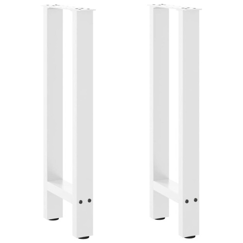 Berkfield Console Table Legs White 2 pcs 38x(72-73) cm Steel