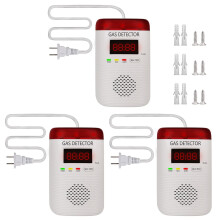 Natural Gas Leak Detector with Digital Display, Sensitivity Propane Methane Alarm 3 Pack