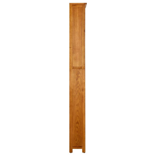 Berkfield 7-Tier Bookcase 90x22.5x200 cm Solid Oak Wood 2