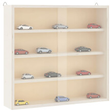 Berkfield Wooden Collector's Display Case with Doors 40x8.5x37cm