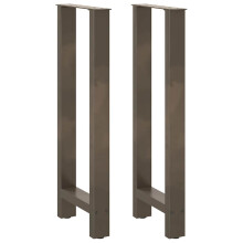 Berkfield Bar Table Legs Natural Steel 2 pcs 50x(100-101) cm Steel