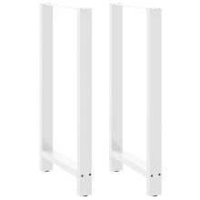 Berkfield Bar Table Legs White 2 pcs 60x(110-111) cm Steel
