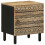 Berkfield Bed Cabinet Black 40x33.5x46 cm Solid Rough Wood Mango 1